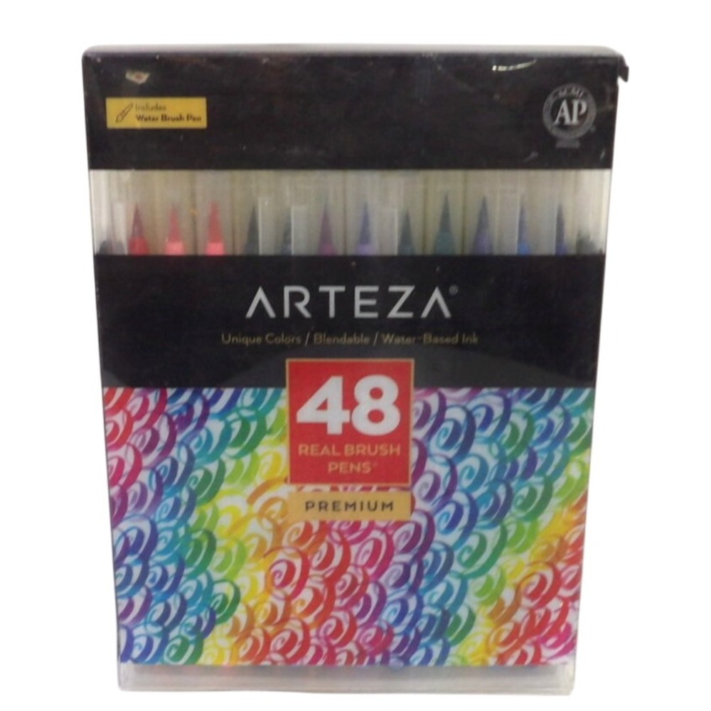 Arteza 48 Real Brush Pens Premium Watercolor Markers ARTZ-8090 Water Brush Pen